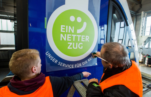 Logo Signet „Ein Netter Zug“ von der Osnabrücker Grafikdesign Agentur Hasegold