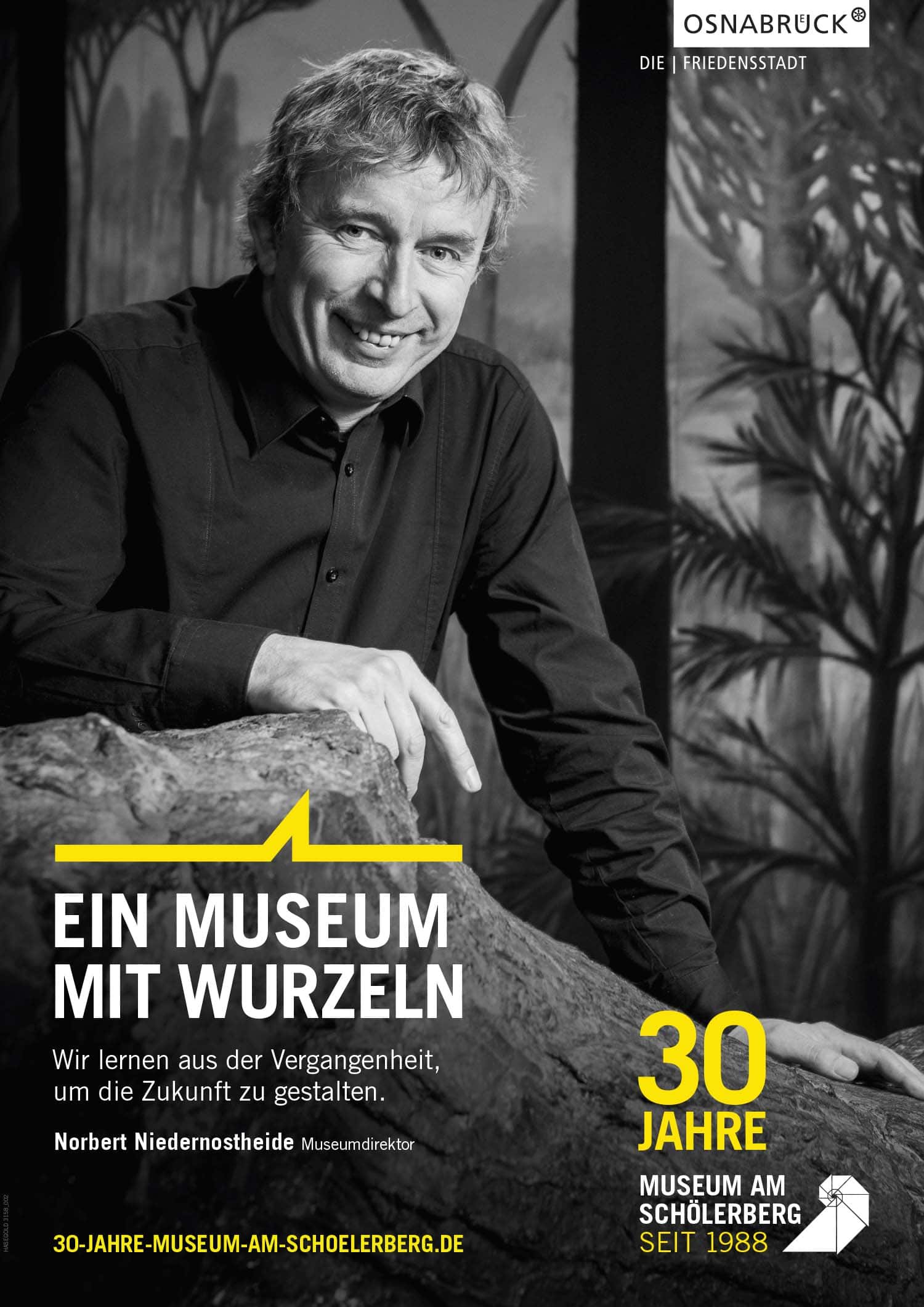 Plakat Osnabrück: Die Plakatserie für das Museum am Schölerberg zeigt Norbert Niedernostheide