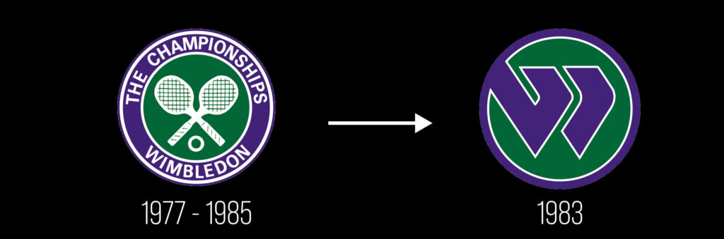 Wimbledon Logo 1977 und 1983