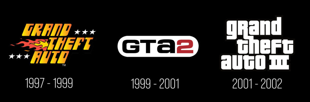 GTA 1 Logo, GTA 2 Logo, GTA 3 Logo